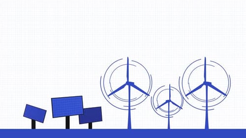 Save the Planet Seamless Loop Cycle of a Clean Green Energy Futuristic City