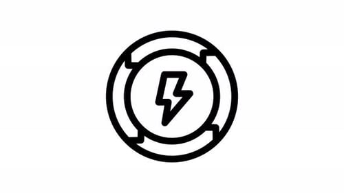 renewable energy line icon animation