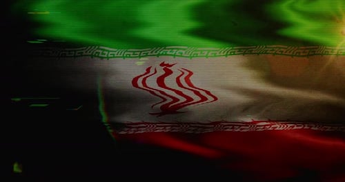 Die iranische Flagge weht, Panne, Geräusch wurde in einer Schleife wiederholt