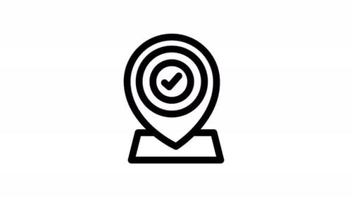 Animated Location Pin with Checkmark Icon
