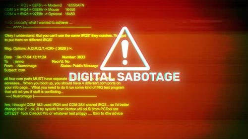 Digital Sabotage On Hacking & Error Message Digital Screen Message On Computer Screens