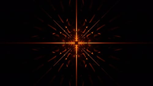 Blauer und orangefarbener verspiegelter geometrischer blinkender Korridorhintergrund Vj Loop I 4K