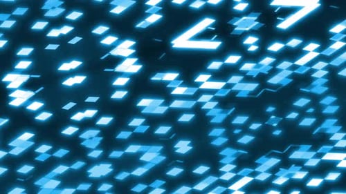 Neon-Animation mit abstrakten Rechtecken