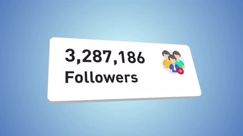 Followers Counter Counting Social Media Background