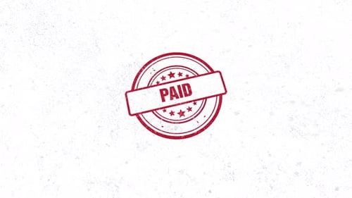 Paid Rubber Stamp