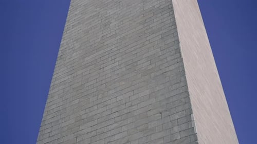 Washington Monument Wall in Sunlight