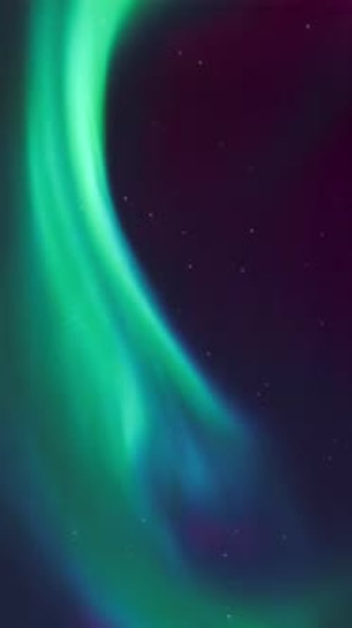 Rideau auroral lumineux au-dessus de la tête.