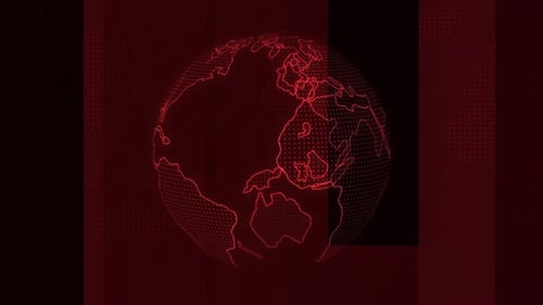 Animación de fondo de tecnología Hologram Earth News