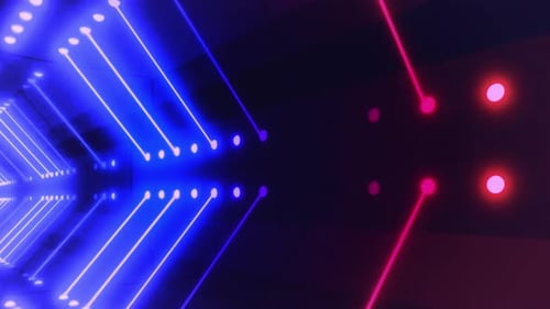 Dynamic Neon Light Tunnel Background Loop