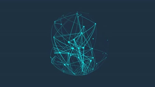 Rotating Futuristic Plexus Sphere Network Animation