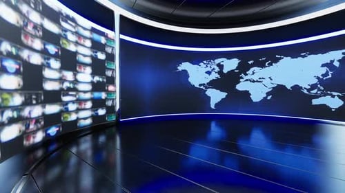 3D Virtual Tv Studio News