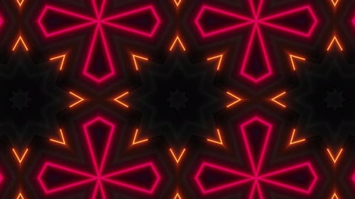 4 K Colored Neon Pattern Loop 15