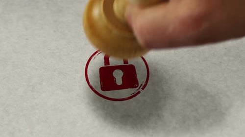 Padlock secret stamp and stamping loop