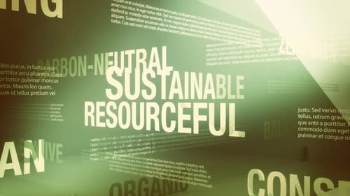 Sustainability for Small Businesses Related Terms Seamless Animation Loop.