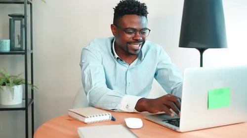 Freelancer Man Work From Home Office