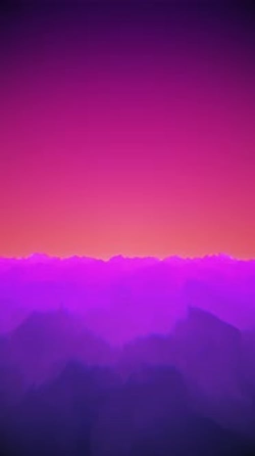 Warm Magenta Retro Sternenhimmel Horizont Fliegen über Landschaft Hintergrund Schleife
