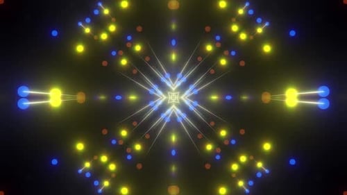 Abstract Neon Light Tunnel VJ Loop Background