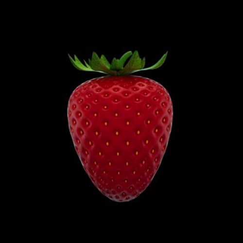 Rotating 3D Strawberry - Seamless Endless Loop in 4K