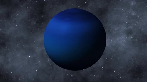Gedrehte realistische 3D-Galaxieansicht des Neptunplaneten