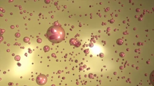 Abstract Fluid Pink Spheres Seamless Looping Background