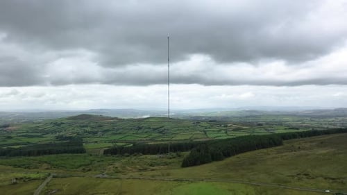 Aerial View of the Strabane Transmitting Station in Northern Ireland