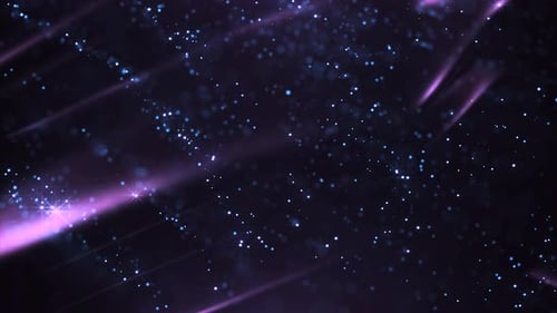Abstract motion graphics background with simple waving lines with flickering particle dots. Animatio