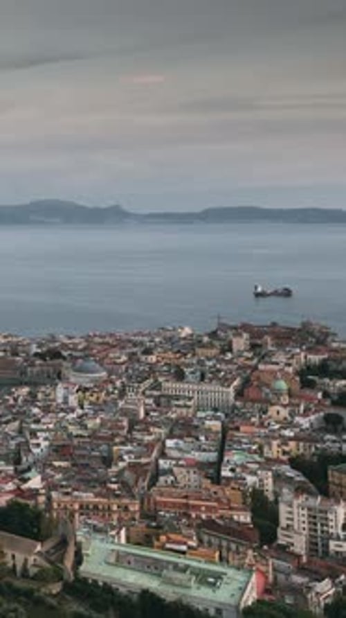 Naples Italy Top View Skyline