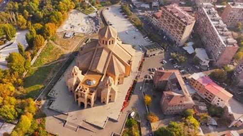 Aerial View Of Yerevan Cityscape, Capital Of Armenia