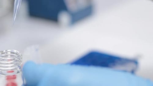 Laboratory Test Being Performed in a Lab