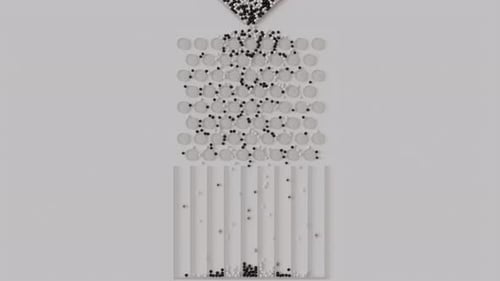 Animated Galton Board Probability Distribution Simulation