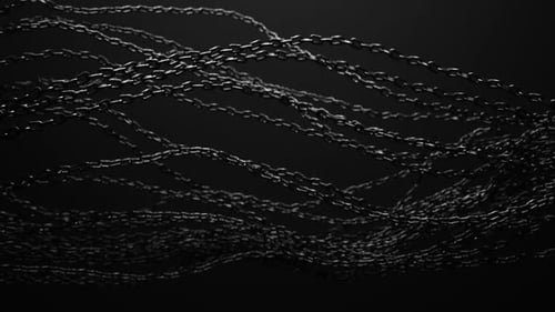 Abstract background with tangled chains