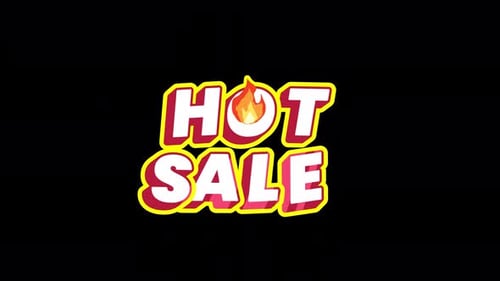 Dynamic Hot Sale Text Reveal with Flame Accent