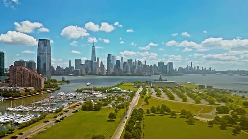 NYC Aerial View New York City Skyline Cityscape of Manhattan in USA New York City NYC Manhattan