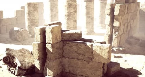 Ancient Stone Ruins Reveal History in a Sunlit Archaeological Site