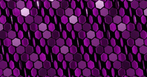 Glass-Tech-Sechseckmuster, 4-km-Schleife, Violett/Rosa