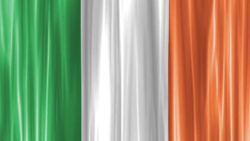 Animated Irish Flag Waving Seamless Loop
