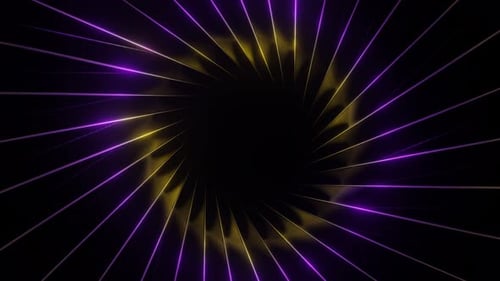 Purple And Gold Blades Circulation Background Vj Loop In 4K