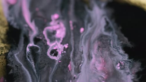 Abstract Pink White and Black Flowing Colors