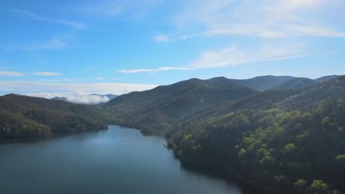 4K Aerial Mountain and Lake