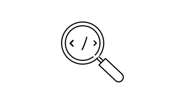 Icono de lĂnea animada de bĂşsqueda , Motion Graphics Incluyendo ...