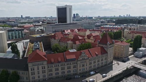 Aerial view of mitte district in Berlin , Germany