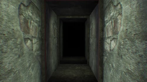 Endless Doorways Through a Stone Tunnel