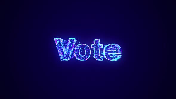 Digital Neon Vote Text Reveal, Revealer Motion Graphics ft. vote ...