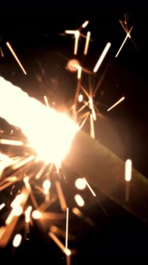 Sparklers for the Holiday Filmed on a Highspeed Camera at 1000 Fps