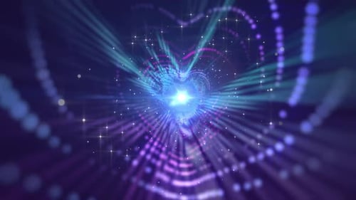 4k Space Heart Love Romantic Tunnel Motion Background