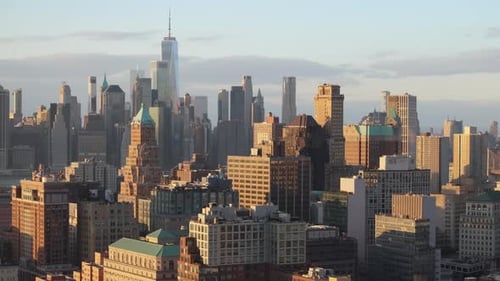 Aerial view of the New York City Financial District