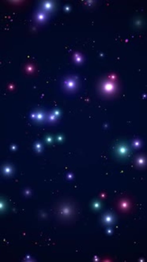 Colorful Glowing Particles Modern Background Loop