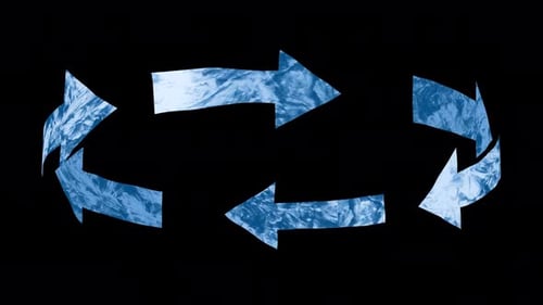rotating blue arrow Stop Motion Overlay