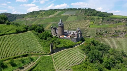 Bacharach panoramic view. Bacharach is a small town in Rhine valley in Rhineland-Palatinate, Germany