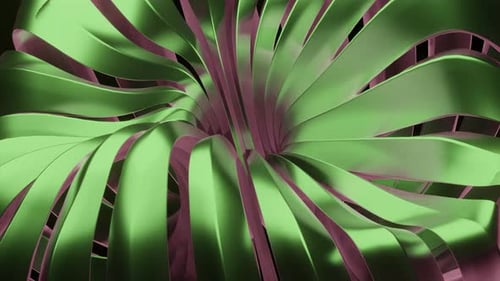 Green and purple lines. Design. Swaying lines made in animation that move.